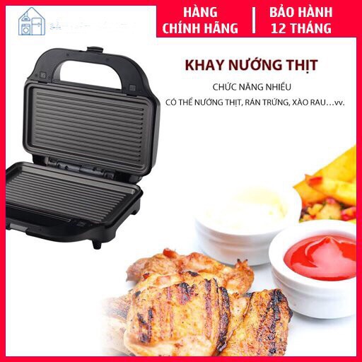 [Tiross123] Máy Nướng Bánh Mì Sandwich Tiross TS9655 Máy Làm Bánh Waffle 3 Khay (900W) - Bảo Hành 12 Tháng