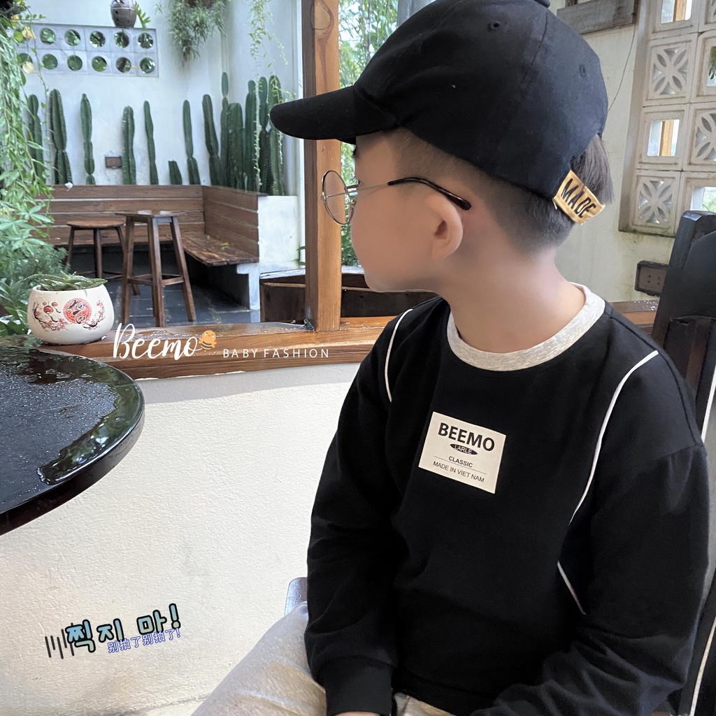 Set bộ bé trai thu đông Beemo bộ quần áo bé trai dài tay thời trang Hàn Quốc - STB STB34 STB35