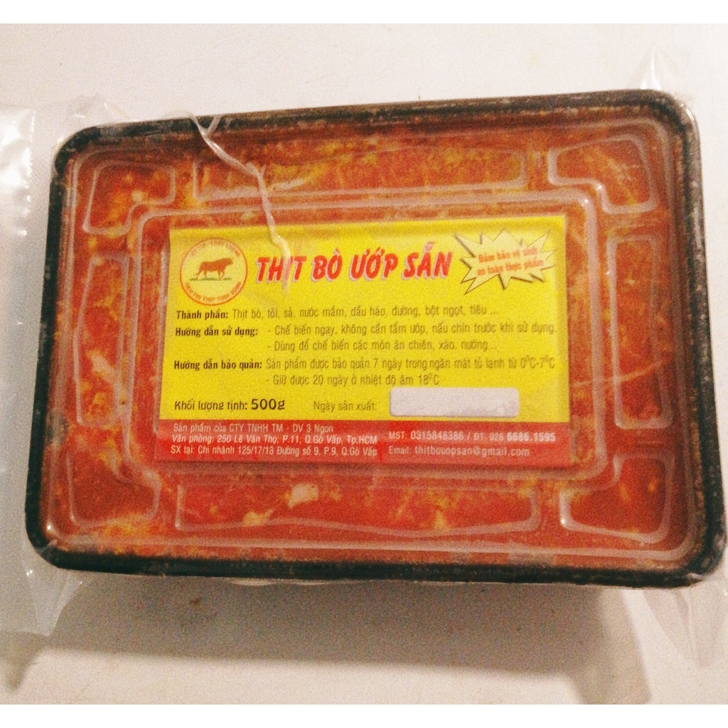 thịt bò ướp sẵn