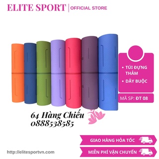 Thảm tập Yoga TPE 8mm có Định tuyến , chống trơn tốt (Tặng túi đựng thảm, dây buộc)