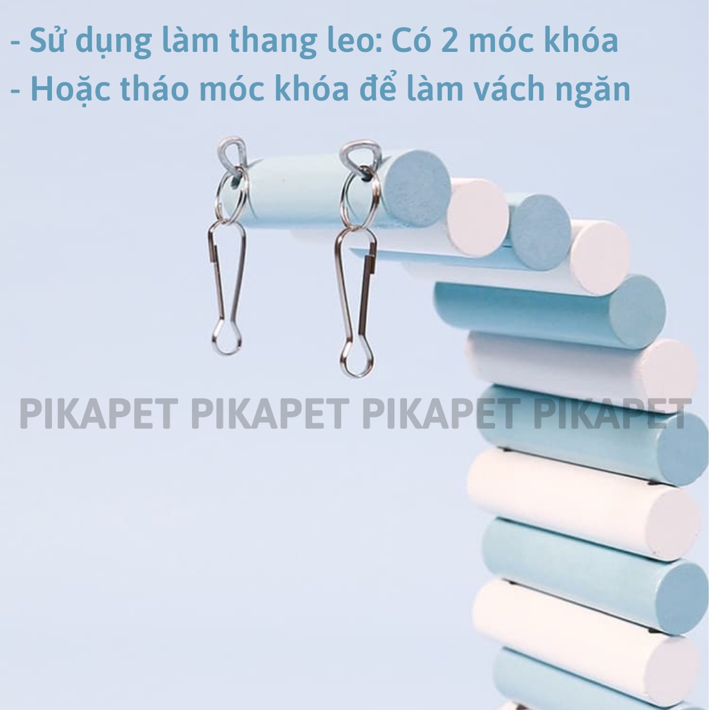 Thang gỗ màu trang trí lồng hamster.