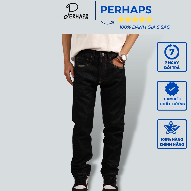 Quần jeans ống rộng wash mềm selvedge jeans – PQR1105 – Perhaps
