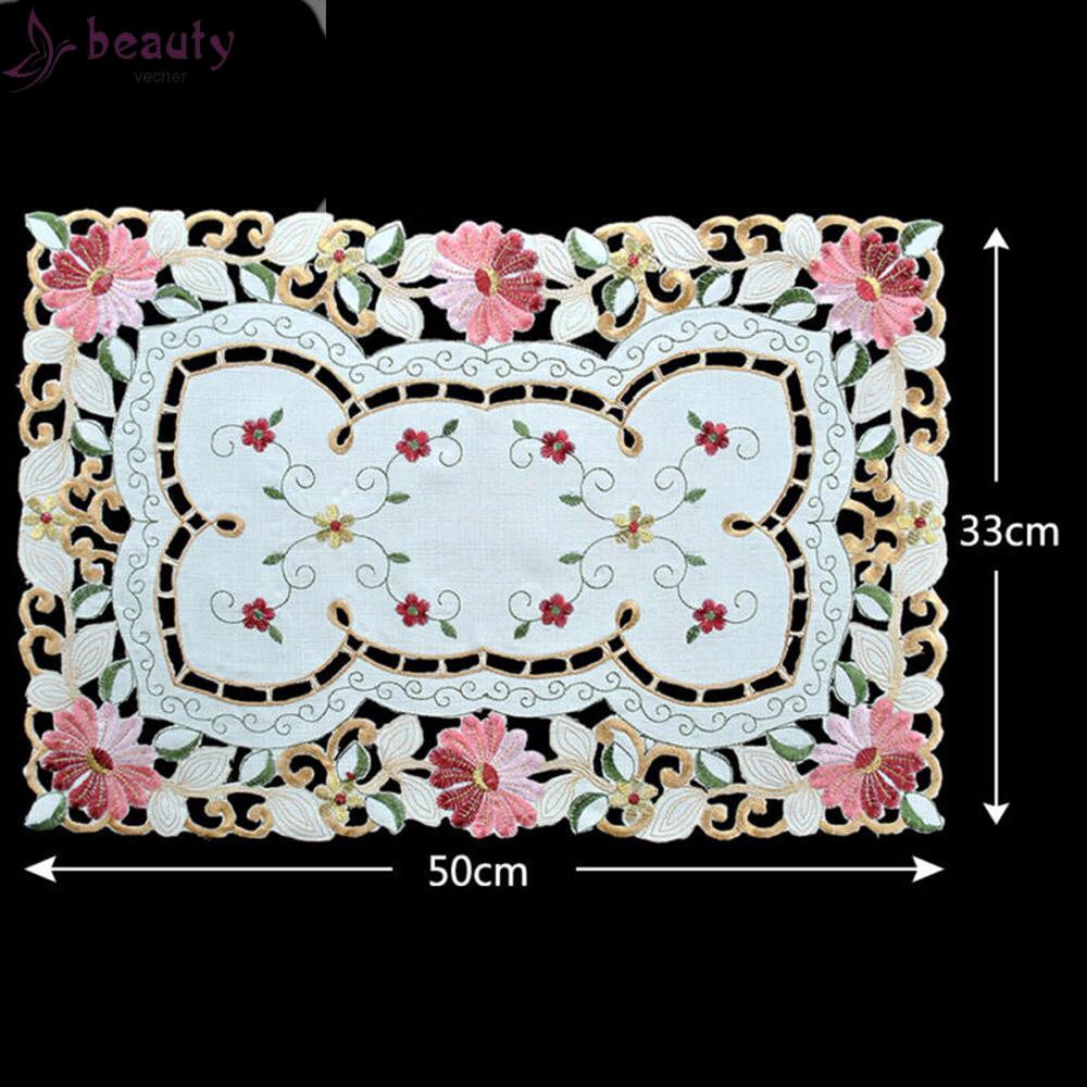 Tấm Lót Bàn Ăn In Họa Tiết Hoa Trang Nhã Cho Gia Đình