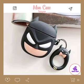 Case Airpod 2 Ốp tai nghe bluetooth [BATMAN] Vỏ đựng tai nghe Airpods bằng silicon_SinSo Shop