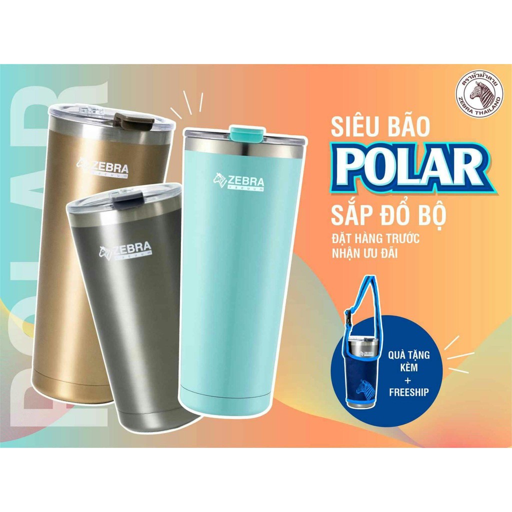 Ly giữ nhiệt inox Polar 870 ml kèm túi có quai đeo