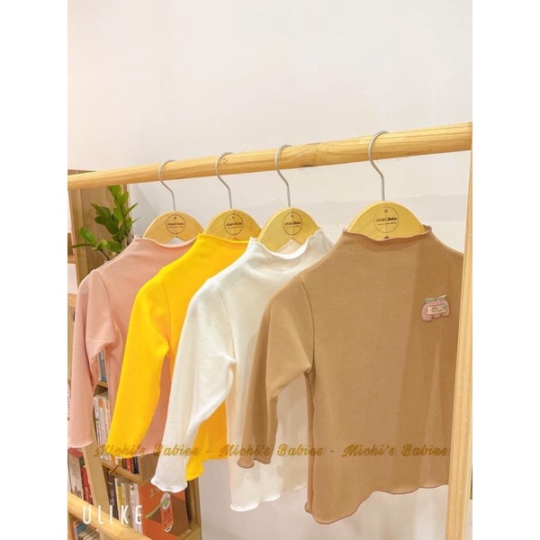 Áo giữ nhiệt cotton len co giãn 4 chiều phối hình siêu dễ thương cho bé