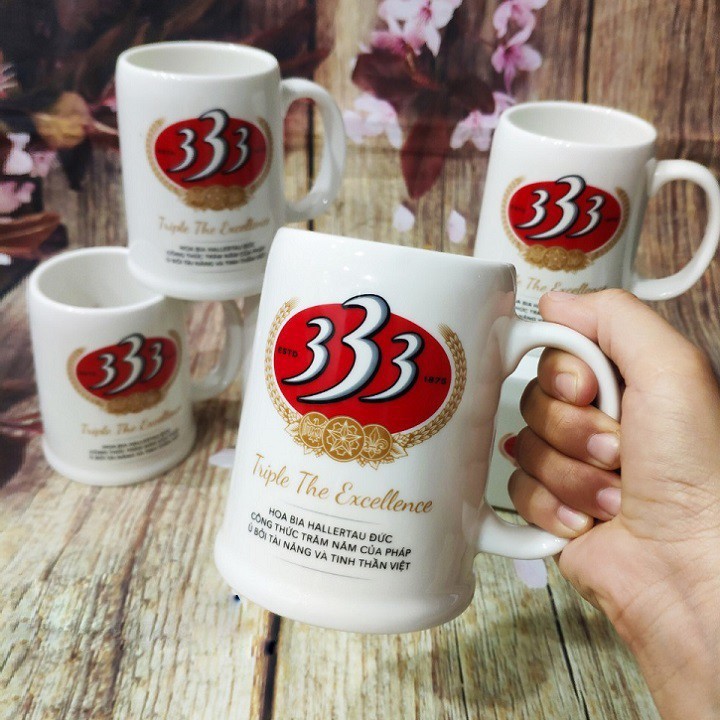 Ly bia Sài Gòn cỡ đại siêu dày - Hàng sứ Minh Long