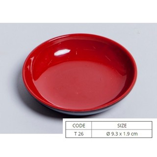 Combo 5 Chén Chấm Nhựa Melamine 2 Lớp Đỏ Đen