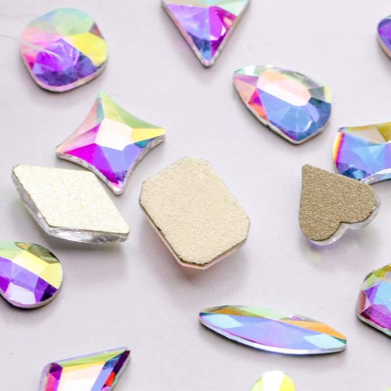 Bộ 50 Hạt Pha Lê AB Nhiều Màu Sắc Dùng Trang Trí Móng Tay DIY