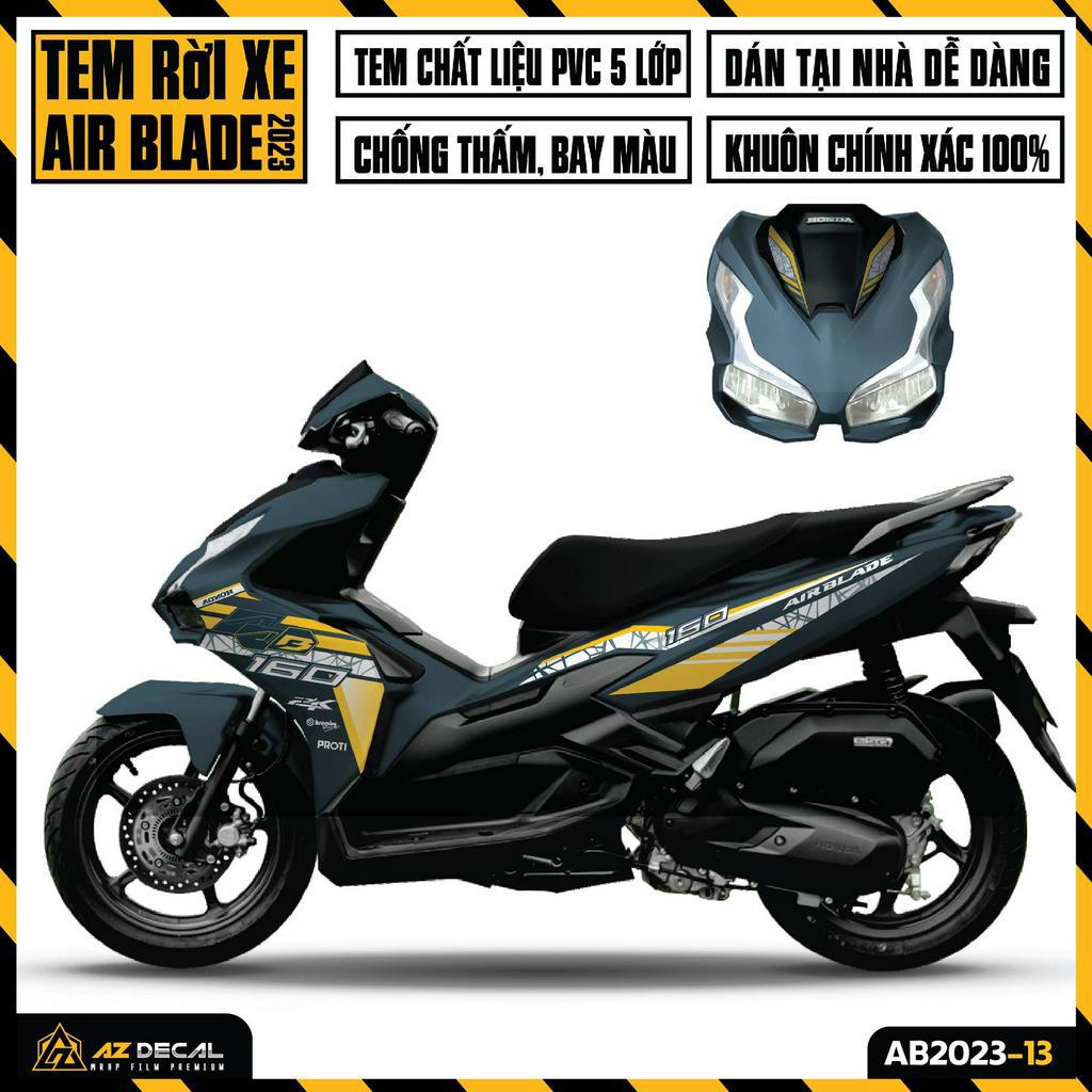 Team Xe Air Blade 2023 - 2025 Thiết Kế Mới Lạ | AB2023-13 | Tem Decal Hình Dán Xe Máy AB 125 160 Đỏ 