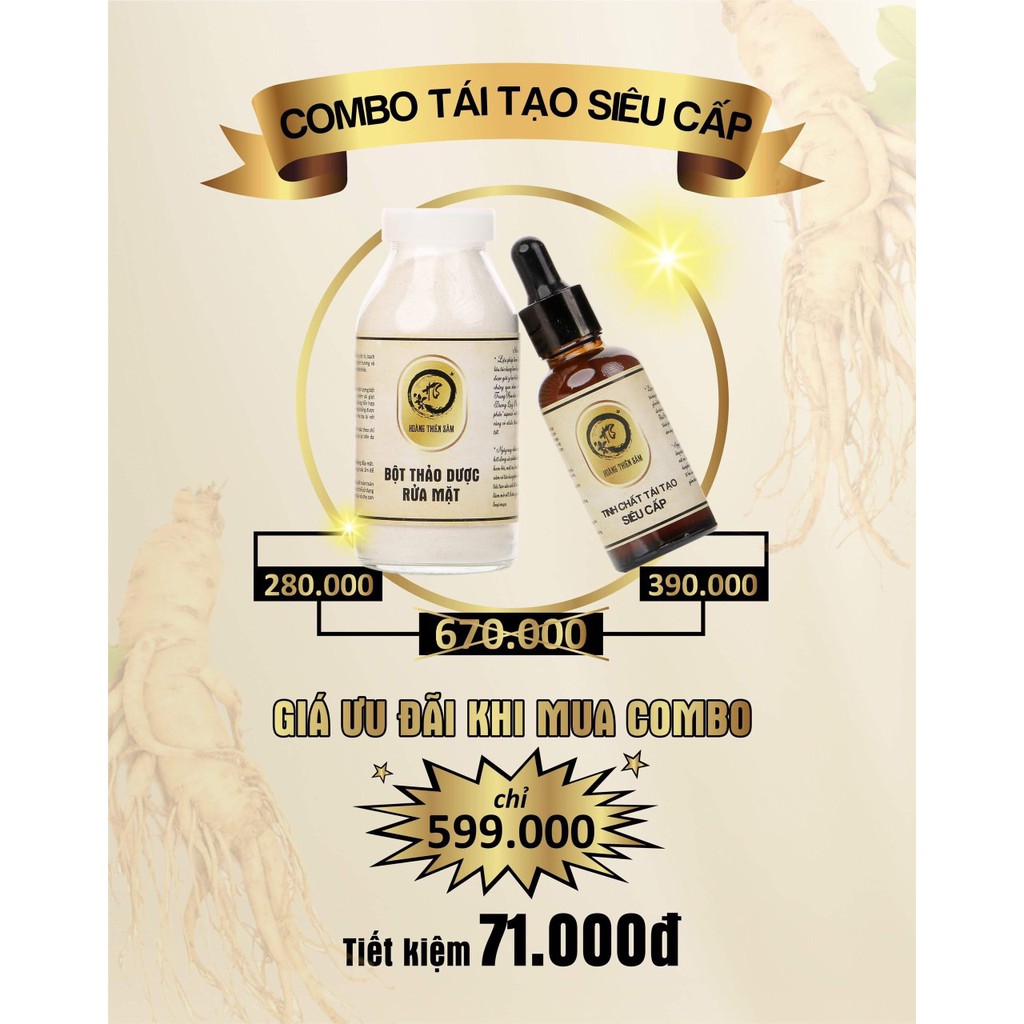 Combo tái tạo Hoàng Thiên Sâm