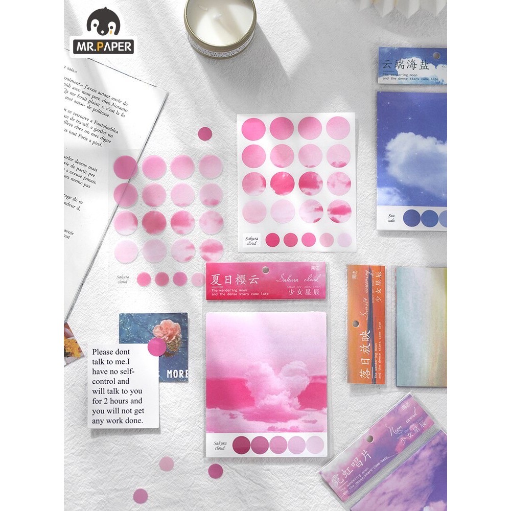 Set 10 dot stickers aesthetics sky