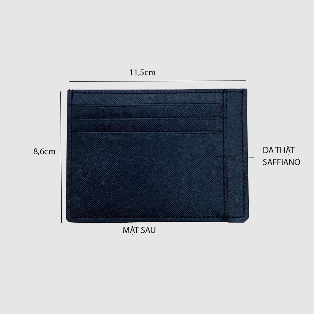 Ví da saffiano Elenda đựng thẻ xịn sò có 8 ngăn đựng tiền, thẻ bảo hiểm, giấy tờ xe: VIE008