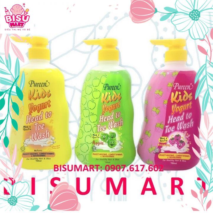 Sữa Tắm Gội Toàn Thân 2IN 1 Pureen 750ml Cho Trẻ Em KISD