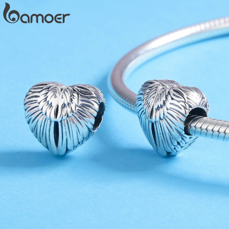 Charm đôi cánh thiên thần Bamoer AIC037 phụ kiện làm vòng tay trang sức