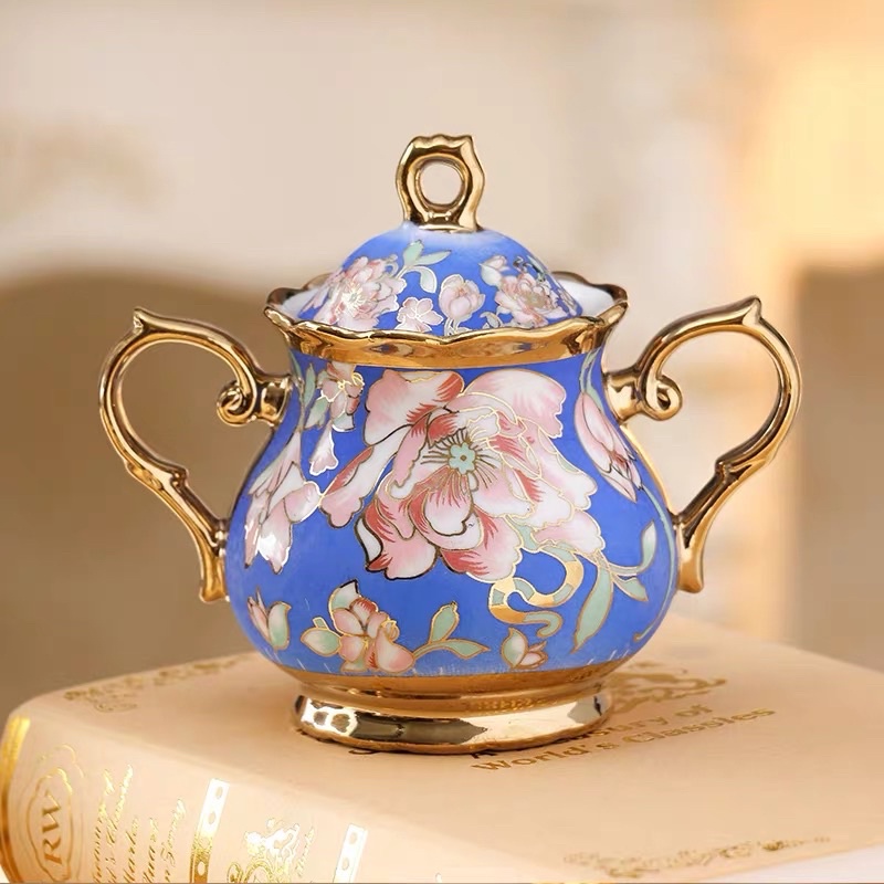 Bộ Ấm Chén Pha Trà Cà Phê Phong Cách Hoàng Gia 22 Món