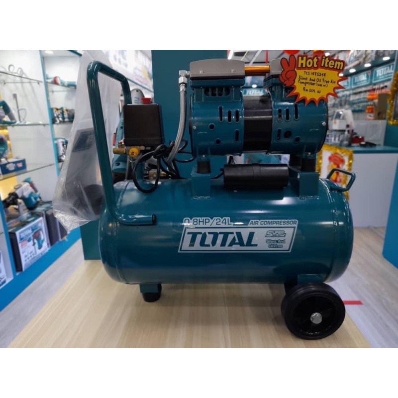 TOTAL Máy nén khí không dầu 24L 0.8HP , 1,5HP , TCS1075248T , TCS11102