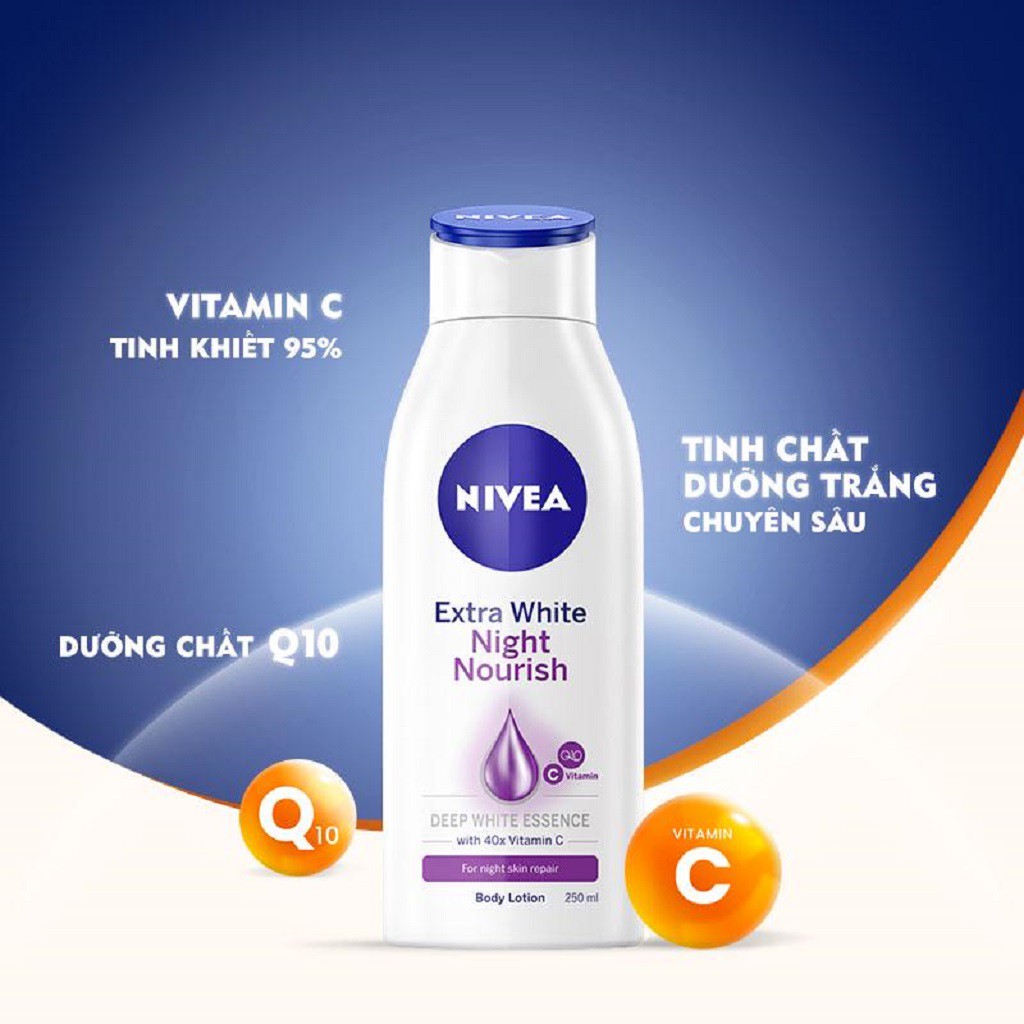 Sữa Dưỡng Thể Giúp Săn Da Và Dưỡng Trắng Nivea Ban Đêm 250ml - 88125