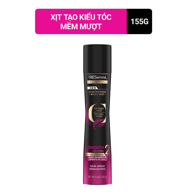 Xịt tạo kiểu tóc vào nếp mềm mượt TRESemme Compressed Micro Mist 155g