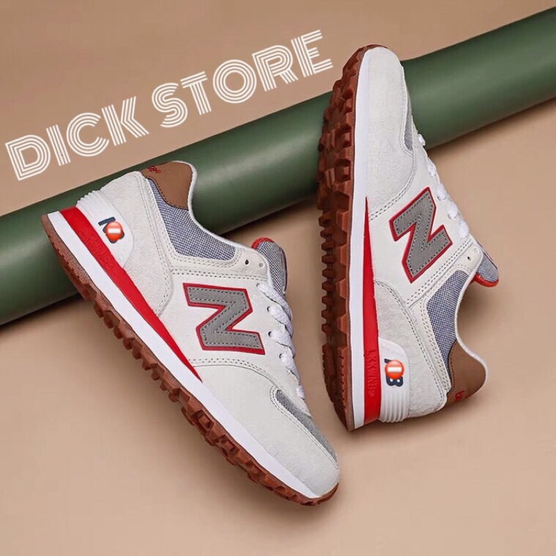 >ẢNH THẬT-HÀNG THẬT< Giày sneaker N 574 xám đế đỏ dành cho nữ
