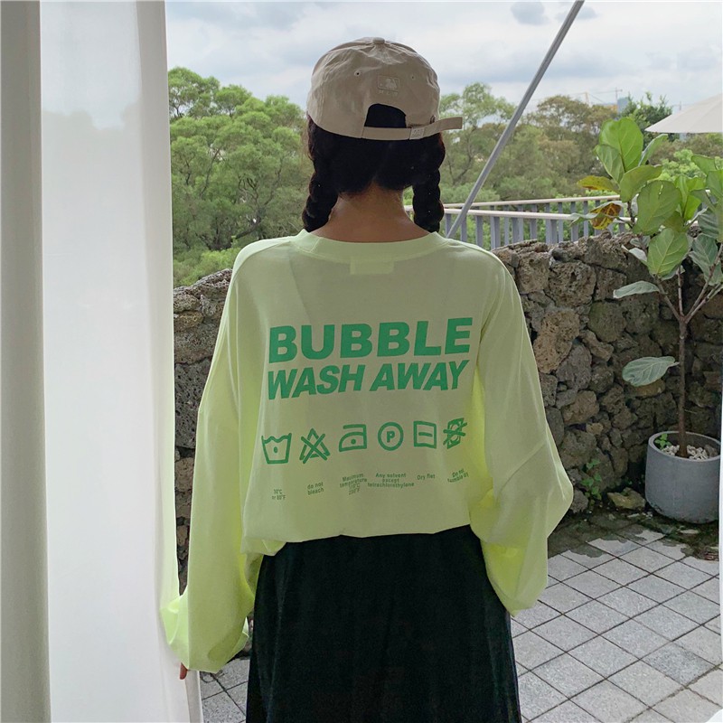 SUXI Áo Thun Nữ Dài Tay Cổ Tròn Thời Trang Hàn