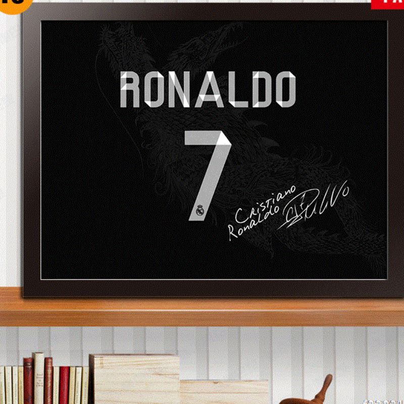 1 Tấm Áp Phích Dán Tường Trang Trí Hình Ngôi Sao Bóng Đá Cr7 Cristtiano Ronaldo