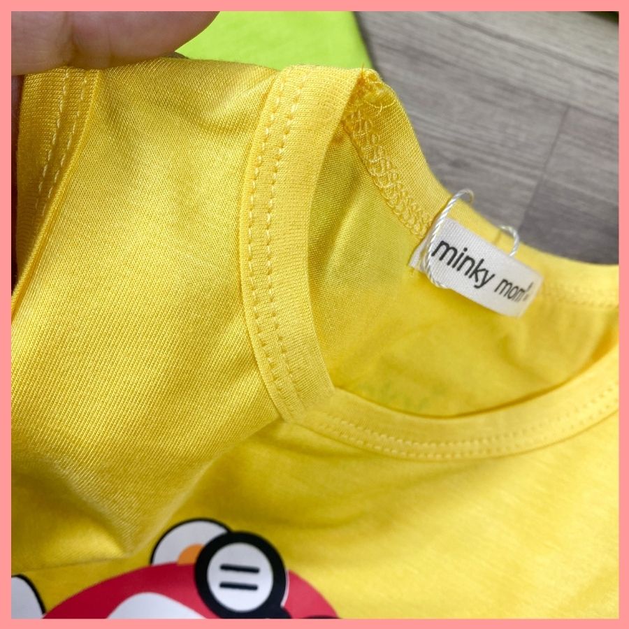 Bộ Thun Lạnh Ba Lỗ Cho Bé Trai Bé Gái 8-19kg -BL-IN25 In Hoạt Hình Vui Vẻ Chất Vải Thoáng Mát