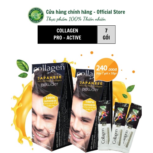 [Free Ship &amp; Quà tặng làm đẹp] Bột hòa tan uống liền Collagen Pro-Active Nhật Bản đẹp da, mờ thâm sạm nám nguyên chất
