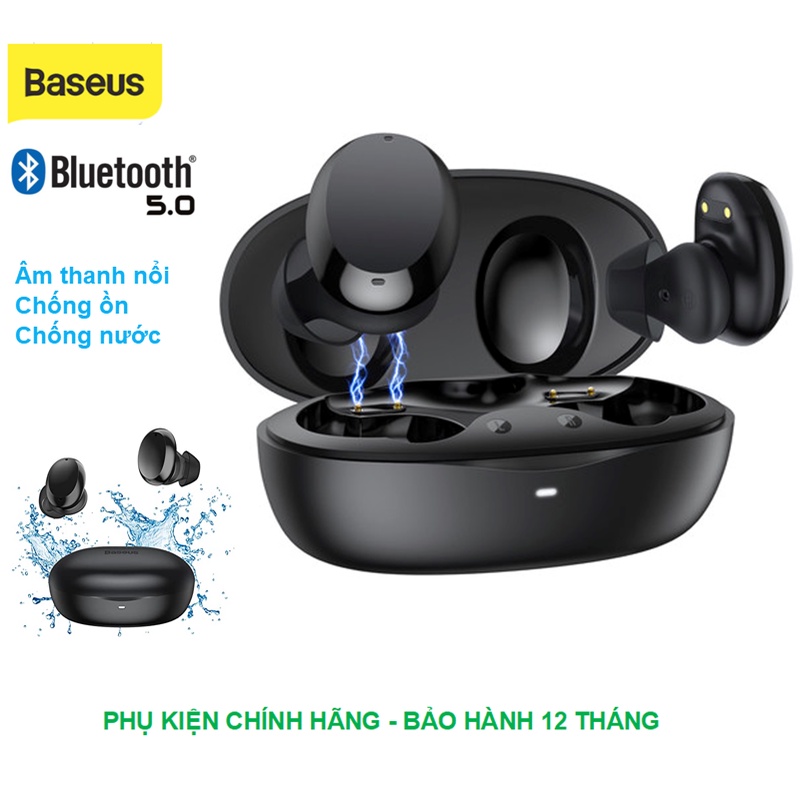 Tai nghe nhét tai không dây Cao Cấp Baseus W11 Tai nghe Bluetooth 5.0 ,Âm Thanh Nổi , Sạc không dây