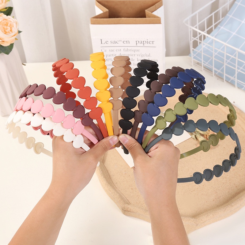 Băng Đô Cài Tóc Dạng Bấm Hình Trái Tim Dễ Thương Cho Nữ