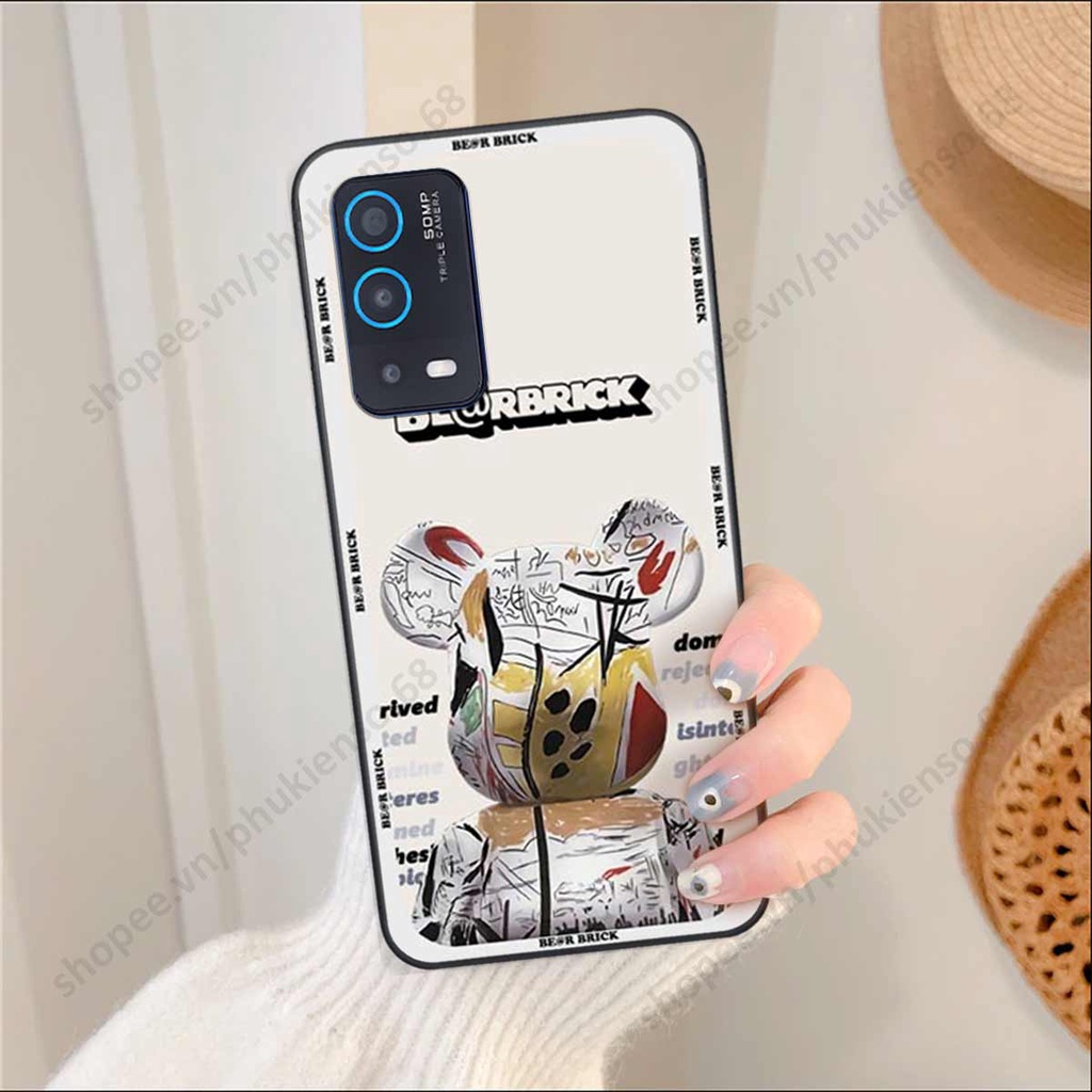 Ốp lưng điện thoại Oppo A54 / A55 elegant, gấu be@rbrick cao cấp, vỏ ốp rẻ đẹp