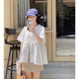 Áo babydoll thắt nơ