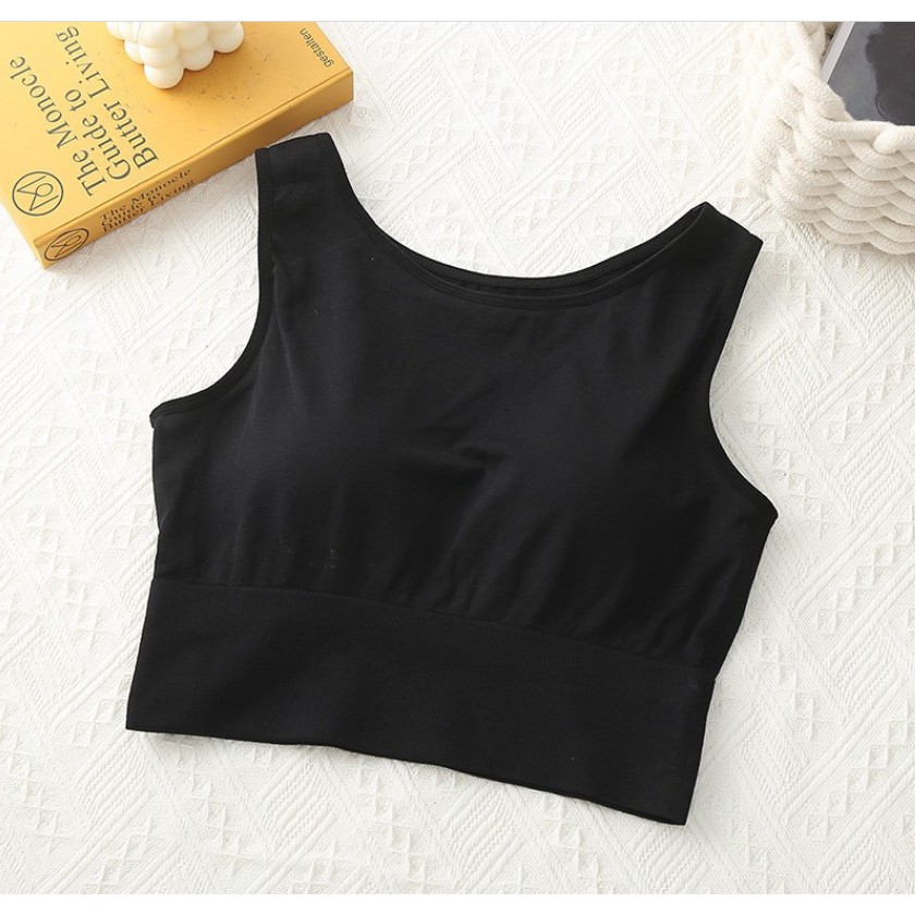 Áo croptop nữ kiểu ôm eo body cá tính  Áo croptop ba lỗ thể thao đệm mỏng sexy FSHOPP5