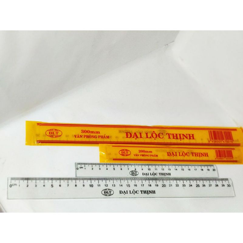 Thước kẻ vuông đặc khối, thước đá cứng, thước kẻ Đại Thịnh loại 20cm 30cm dành cho học sinh, văn phòng phẩm