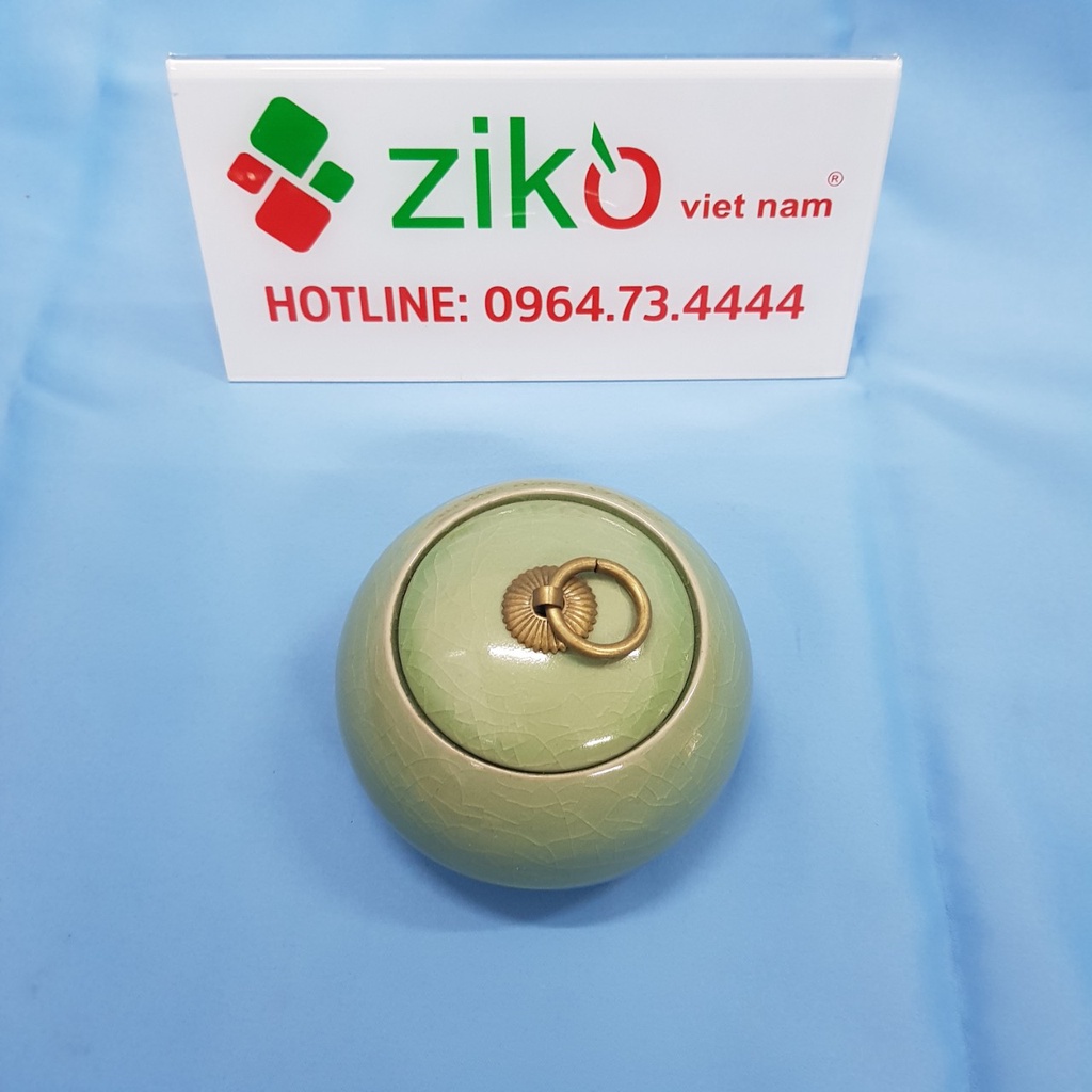 Hũ đựng trà sứ men rạn
