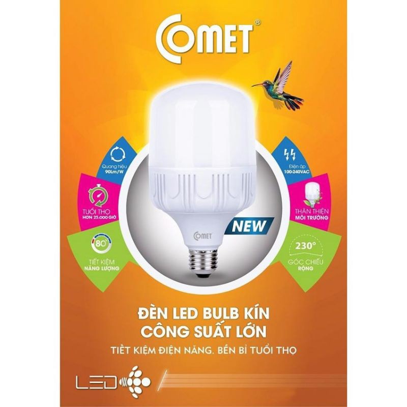 Bóng led bulb Comet CB01F0036,CB01F0056,CB01F0076,CB01F0096,CB01F00126,CB01F00156,CB01F00186  (3W/5W/7W/9W,12W,15W,18W)