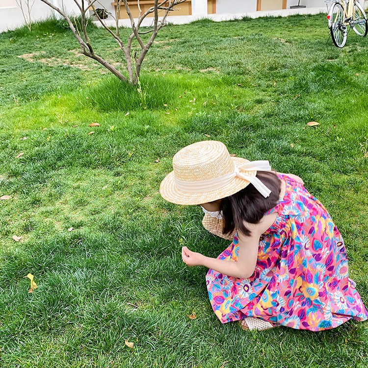Đầm Hai Dây In Hoa Phong Cách Hàn Quốc Thời Trang Mùa Hè Cho Bé Gái