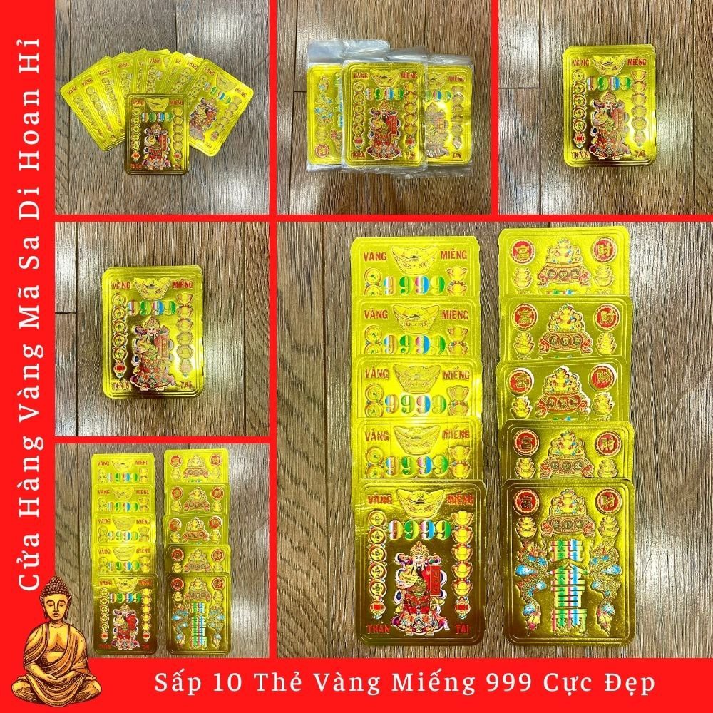 Sấp Thẻ Vàng 9999 Cực Đẹp - Cửa Hàng Vàng Mã Sa Di Hoan Hỉ