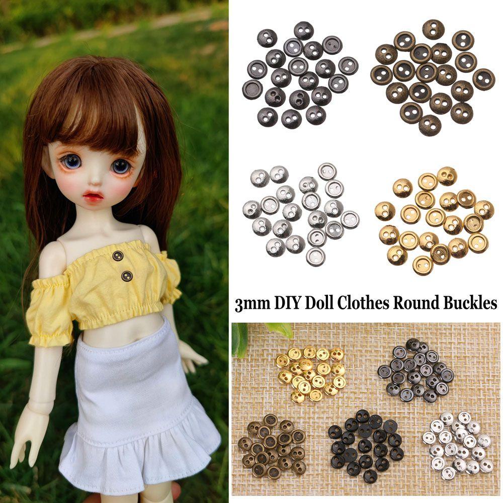 CLEVER Set 20 / 40 Nút Kim Loại Mini Trang Trí Búp Bê Dễ Thương