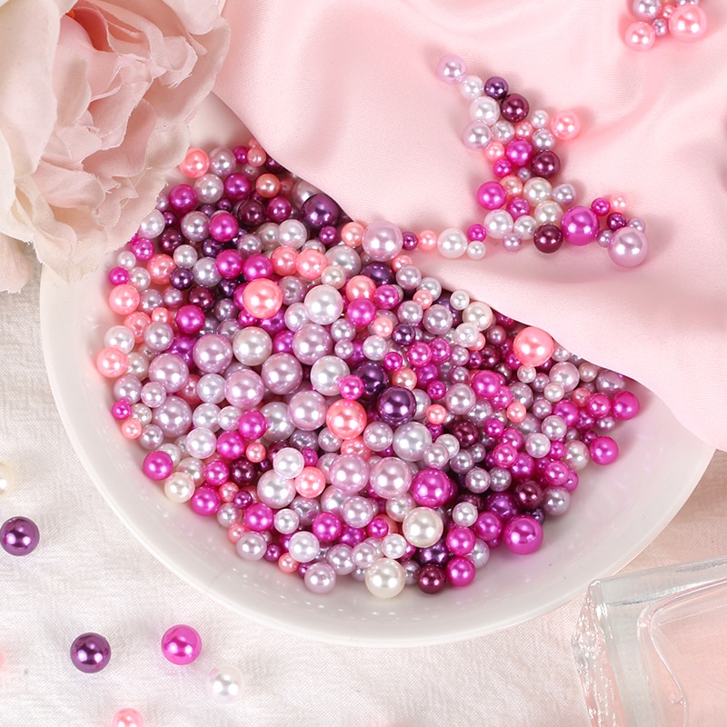 Hạt Ngọc Trai Tròn Nhiều Màu Sắc Dùng Trang Trí Đầm DIY