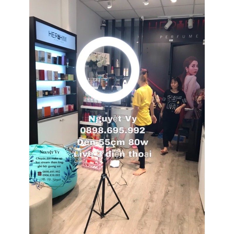 Đèn make up, đèn live stream, chụp hình, phun xăm size đèn 55cm có remote điều khiển chụp hình bảo hành 6 tháng