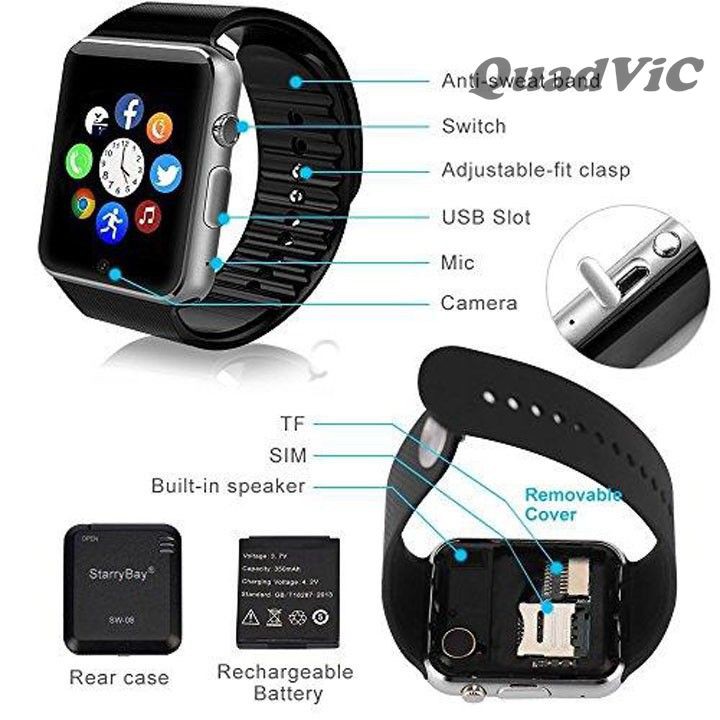 Đồng hồ thông minh Smartwatch Inwatch A1 + tặng thẻ nhớ hoco 16GB N113