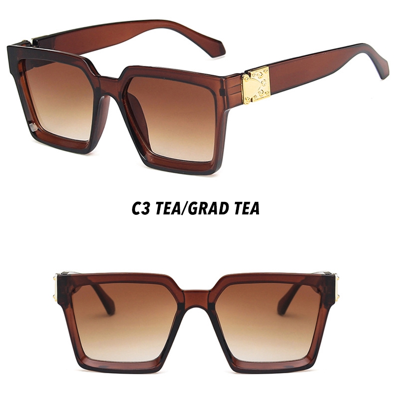 Kính Mát Gọng Vuông Cỡ Lớn Thời Trang Cho Nam Nữ