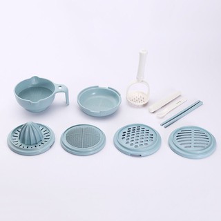 BỘ DỤNG CỤ CHẾ BIẾN ĐỒ ĂN DẶM CHO BÉ 10 CHI TIẾT