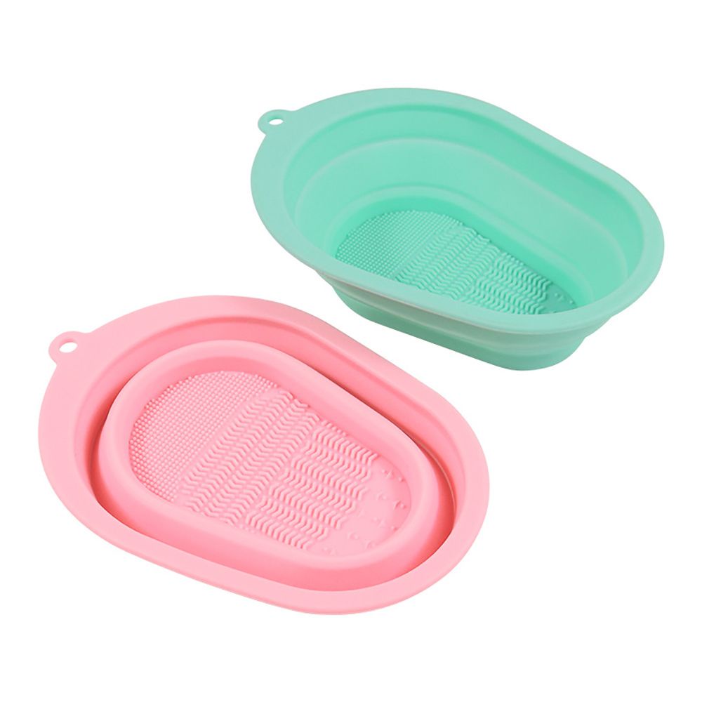 [Hàng mới về] Dụng cụ làm sạch cọ trang điểm bằng silicon có thể gập gọn lại tiện lợi