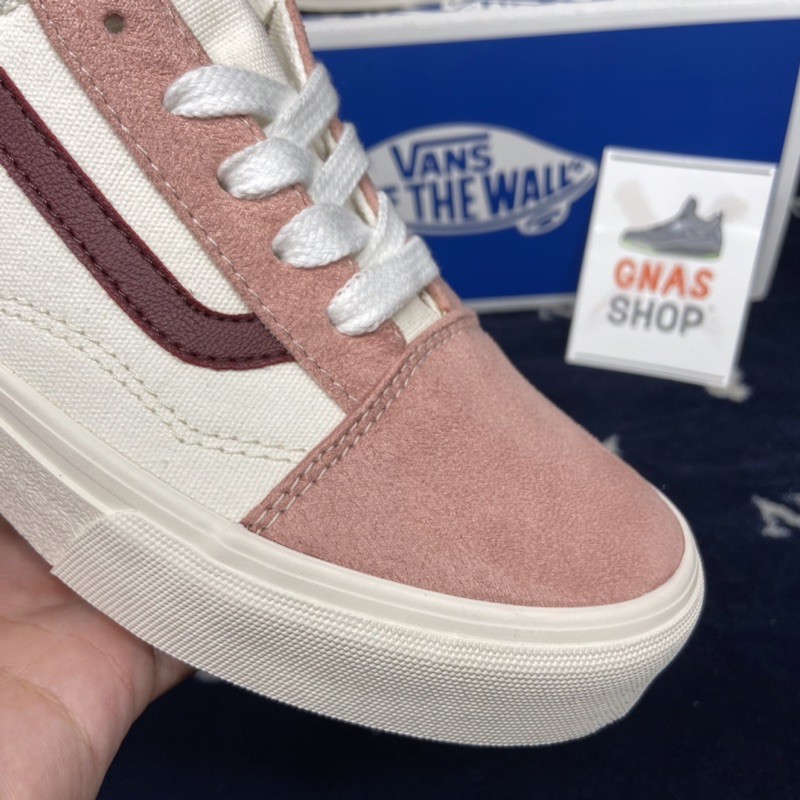 Giày thể thao nữ trắng hồng sọc đỏ | BigBuy360 - bigbuy360.vn