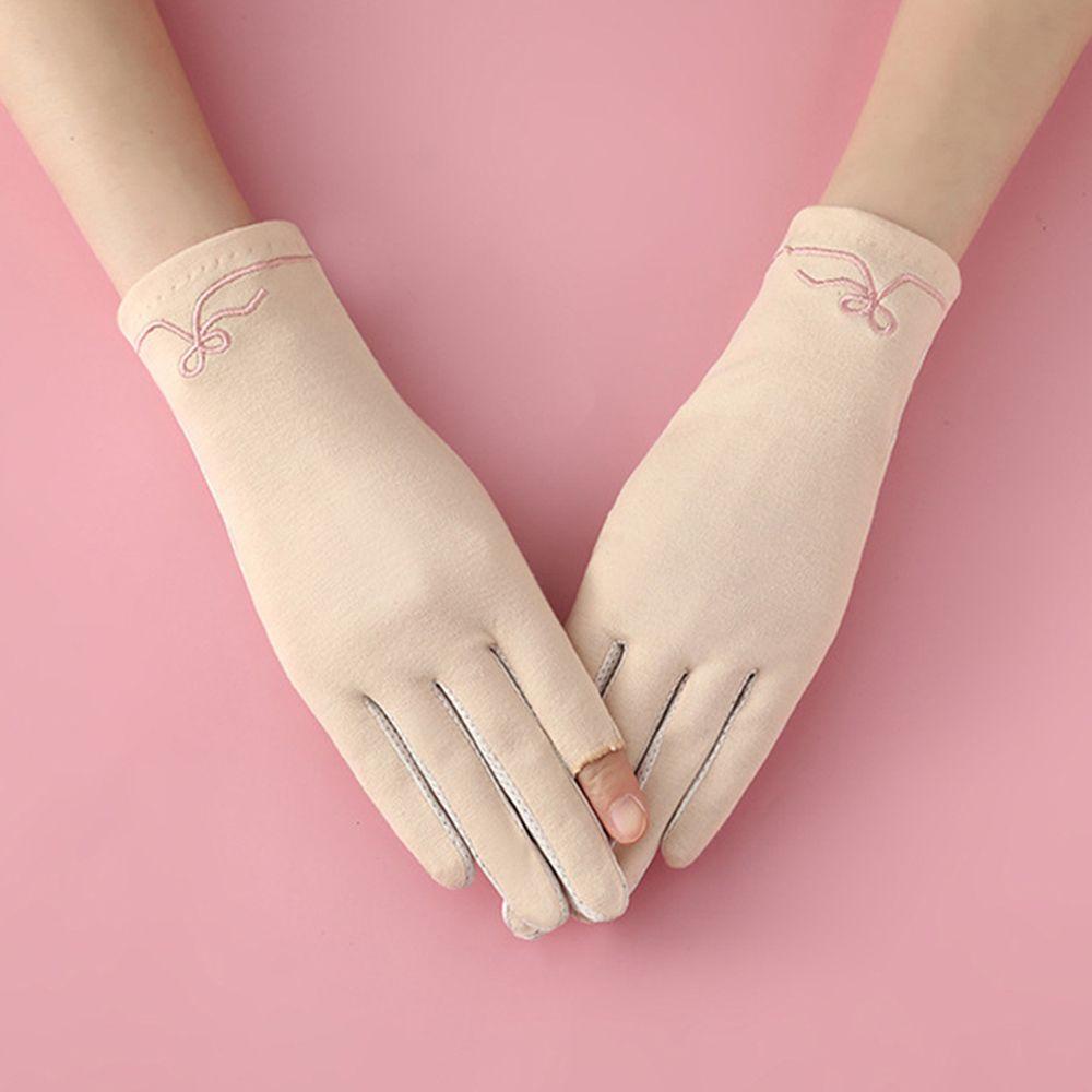 ❈Borage❈ Găng Tay Lái Xe Chống Nắng Chống Trượt Co Giãn Thoáng Khí