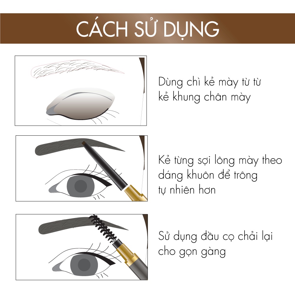 Chì Kẻ Mày Browit Pro Slim Brow Pencil Siêu Mảnh 0.06g
