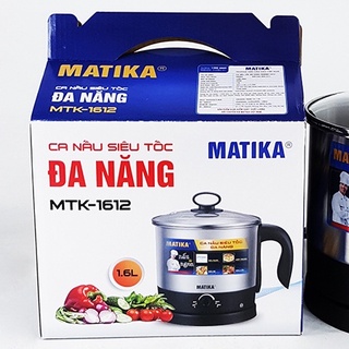 Mua Ca nấu mì siêu tốc Matika MTK-1612 Inox 304 dung tích 1.6L công suất 600W - Chính hãng BH 12 tháng