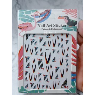 sticker mẫu lá bài dán móng tay nail